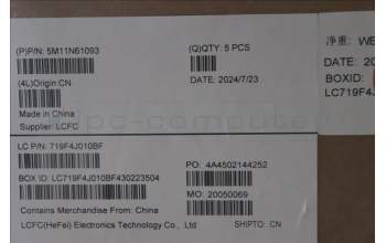 Lenovo 5M11N61093 MECH_ASM GRP_KBD_BZL_GER_WL_DB_CHY