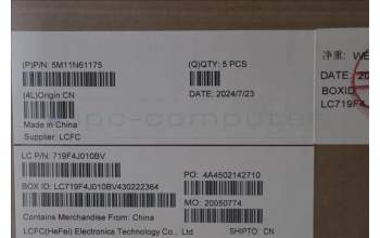 Lenovo 5M11N61175 C-Cover with keyboard, Spanish LA, Deep Black, FingerPrint Reader, WWAN, UK