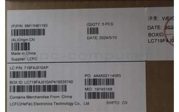 Lenovo 5M11N61193 MECH_ASM GRP_KBD_BZL_BEL_WW_DB_LTN