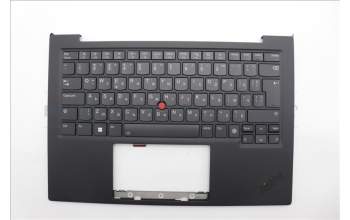 Lenovo 5M11N61195 C-Cover with keyboard, Bulgarian, Deep Black, FingerPrint Reader, WWAN, UK