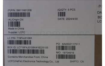 Lenovo 5M11N61208 MECH_ASM GRP_KBD_BZL_ILD_WW_DB_LTN