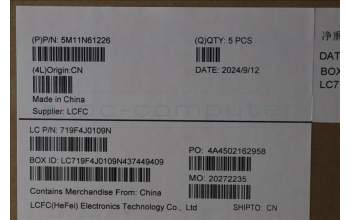 Lenovo 5M11N61226 MECH_ASM GRP_KBD_BZL_UKE_WW_DB_LTN