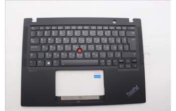 Lenovo 5M11N89395 C-Cover with keyboard, Bulgarian, Black, Backlight, UK