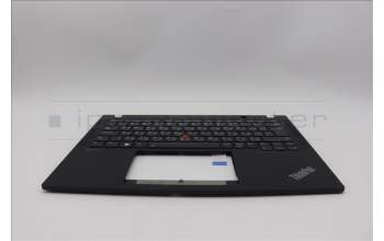 Lenovo 5M11N89395 C-Cover with keyboard, Bulgarian, Black, Backlight, UK