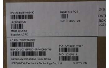 Lenovo 5M11N89490 MECH_ASM BL KB BK MG UKE PMX