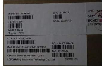 Lenovo 5M11N89586 MECH_ASM BL KB BK MG WW SWS CHY