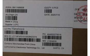 Lenovo 5M11N89836 MECH_ASM BL KB BK BEL LTN