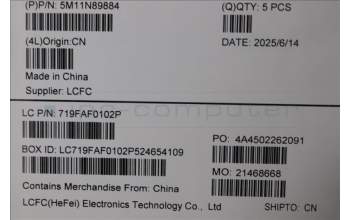 Lenovo 5M11N89884 MECH_ASM BL KB BK ITA LTN