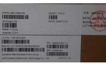 Lenovo 5M11N93136 MECH_ASM BL KB BK WW ARA PMX