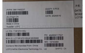 Lenovo 5M11N93237 MECH_ASM BL KB BK WW UKE LTN