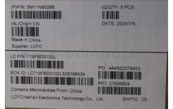 Lenovo 5M11N93268 MECH_ASM FRU KB FRA(CHY)UK Bk