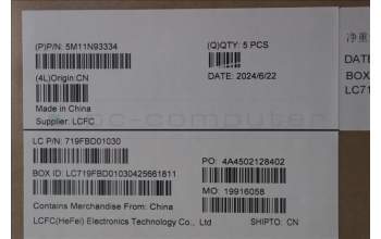 Lenovo 5M11N93334 MECH_ASM FRU KB EUROENG(SRX)US Bk