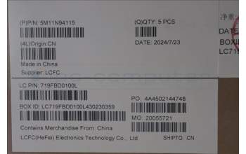 Lenovo 5M11N94115 MECH_ASM FRU KB BUL(SRX)UK Bk