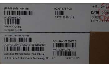 Lenovo 5M11N94118 MECH_ASM FRU KB JPN(LTN)JP Bk