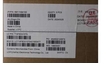 Lenovo 5M11N94193 MECH_ASM FRU KB HBW BL(CHY)US Bk