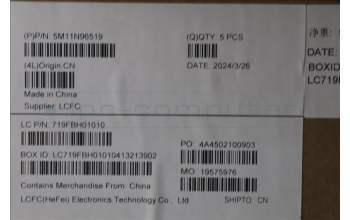 Lenovo 5M11N96519 MECH_ASM FRU KBD CCV ENG (CHY) US BK