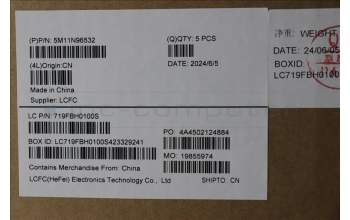 Lenovo 5M11N96532 MECH_ASM FRU KBD CCV DEN (LTN) UK BK