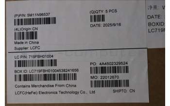 Lenovo 5M11N96537 MECH_ASM FRU KBD CCV FRA (CHY) UK BK