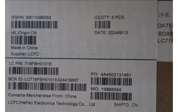 Lenovo 5M11N96553 MECH_ASM FRU KBD CCV ITA (LTN) UK BK