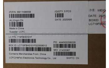 Lenovo 5M11N96558 MECH_ASM FRU KBD CCV POR (CHY) UK BK