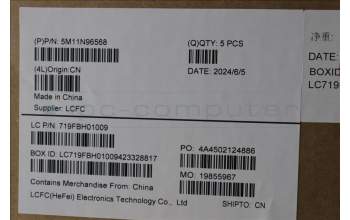 Lenovo 5M11N96568 MECH_ASM FRU KBD CCV SLV (LTN) UK BK