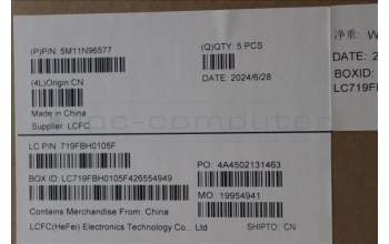 Lenovo 5M11N96577 MECH_ASM FRU KBD CCV SWS (LTN) UK BK