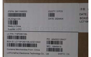 Lenovo 5M11N99353 C-Cover with keyboard, Danish, Black, Backlight, UK