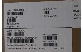 Lenovo 5M11N99578 MECH_ASM BL KB BK WW EST SRX