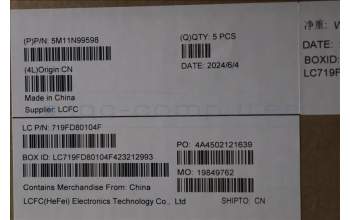 Lenovo 5M11N99598 MECH_ASM BL KB BK WW GRE SRX