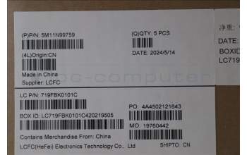 Lenovo 5M11N99759 MECH_ASM FRU KBD CCV GER (LTN) UK BK