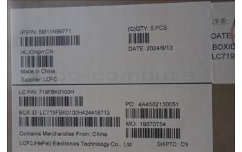 Lenovo 5M11N99771 MECH_ASM FRU KBD CCV ITA (LTN) UK BK