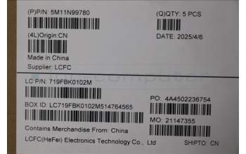 Lenovo 5M11N99780 MECH_ASM FRU KBD CCV RUS (LTN) US BK