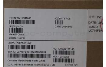 Lenovo 5M11N99855 MECH_ASM FRU KBD CCV SPA BL (LTN) UK BK