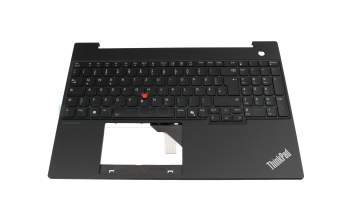 5M11N99860 original Lenovo clavier incl. topcase DE (allemand) noir/noir avec rétro-éclairage et mouse stick