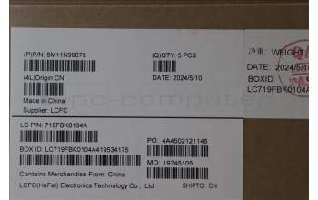 Lenovo 5M11N99873 MECH_ASM FRU KBD CCV ITA BL (LTN) UK BK
