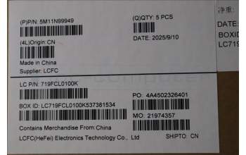 Lenovo 5M11N99949 MECH_ASM FRU ARA (CHY) US BK
