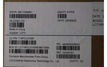 Lenovo 5M11N99961 MECH_ASM FRU SPA (CHY) UK BK