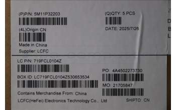 Lenovo 5M11P32203 MECH_ASM FRU EURO ENG (SRX) US AG