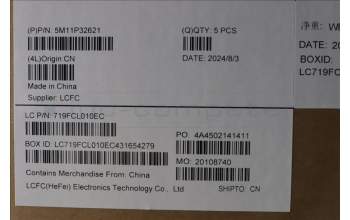 Lenovo 5M11P32621 C-Cover with keyboard, French, Arctic Grey, Backlight, US