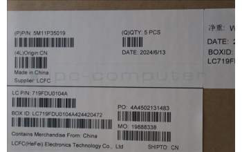 Lenovo 5M11P35019 MECH_ASM GRP_KBD_BZL_NORDIC_WL_LG_LTN