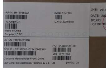 Lenovo 5M11P35092 MECH_ASM GRP_KBD_BZL_NOR_WW_LG_LTN