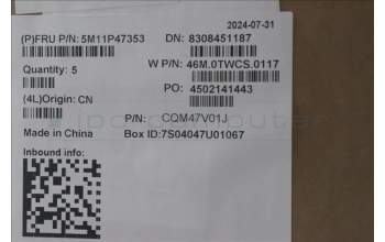 Lenovo 5M11P47353 MECH_ASM NoNFC CCvr+SWE/FIN KB ASM,SRX