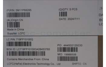 Lenovo 5M11P68285 MECH_ASM BL KB NP BK ARA LTN