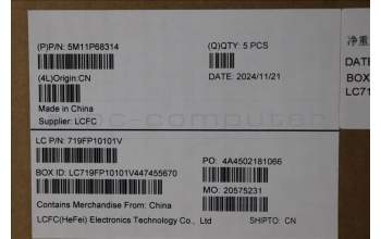 Lenovo 5M11P68314 MECH_ASM BL KB NP BK FRA CHY