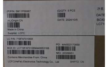 Lenovo 5M11P68987 MECH_ASM BL KB GY POR LTN