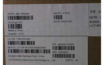 Lenovo 5M11P69083 C-Cover with keyboard, German, Grey, Backlight, WWAN, UK