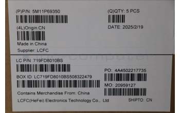 Lenovo 5M11P69350 MECH_ASM BL KB BK/GY SWS SRX