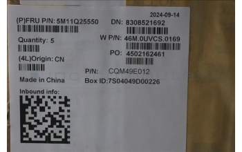 Lenovo 5M11Q25550 MECH_ASM GRP_KBD_BZL_DEN_WL_BK_CHY