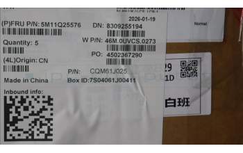 Lenovo 5M11Q25576 MECH_ASM GRP_KBD_BZL_UKE_WL_BK_CHY