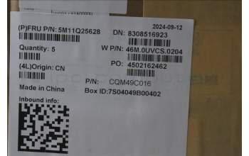 Lenovo 5M11Q25628 MECH_ASM GRP_KBD_BZL_HBW_WL_BK_SRX